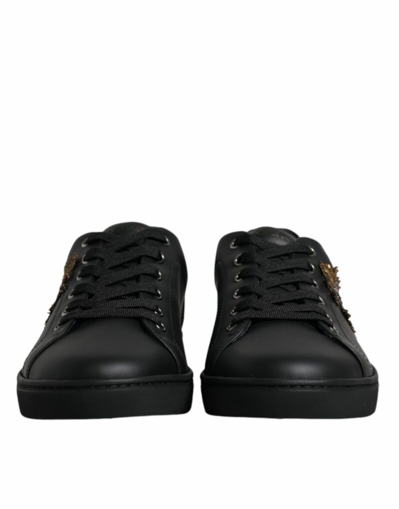 Dolce & Gabbana Black London Sacred Heart Men Sneakers Shoes - Image 2