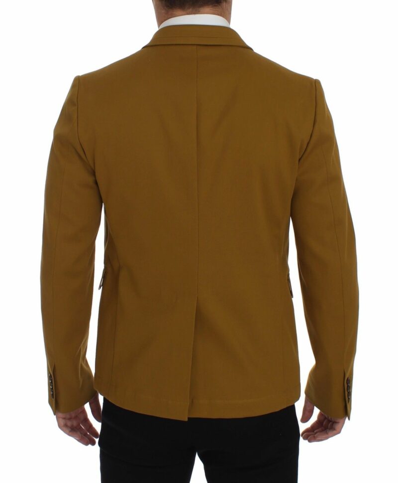 Dolce & Gabbana Elegant Yellow Cotton Blend Casual Blazer - Image 3