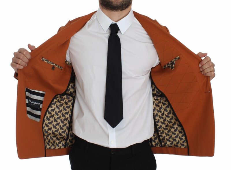 Dolce & Gabbana Elegant Orange Casual Cotton Blend Blazer - Image 5