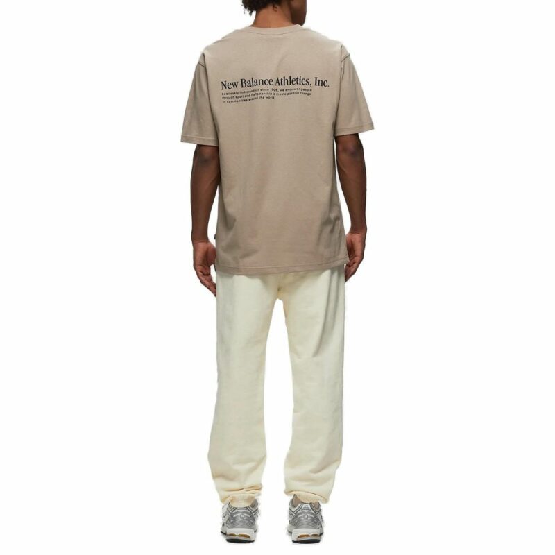 New Balance Beige Cotton T-Shirt - Image 2