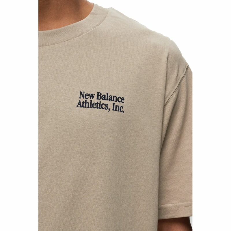 New Balance Beige Cotton T-Shirt - Image 4