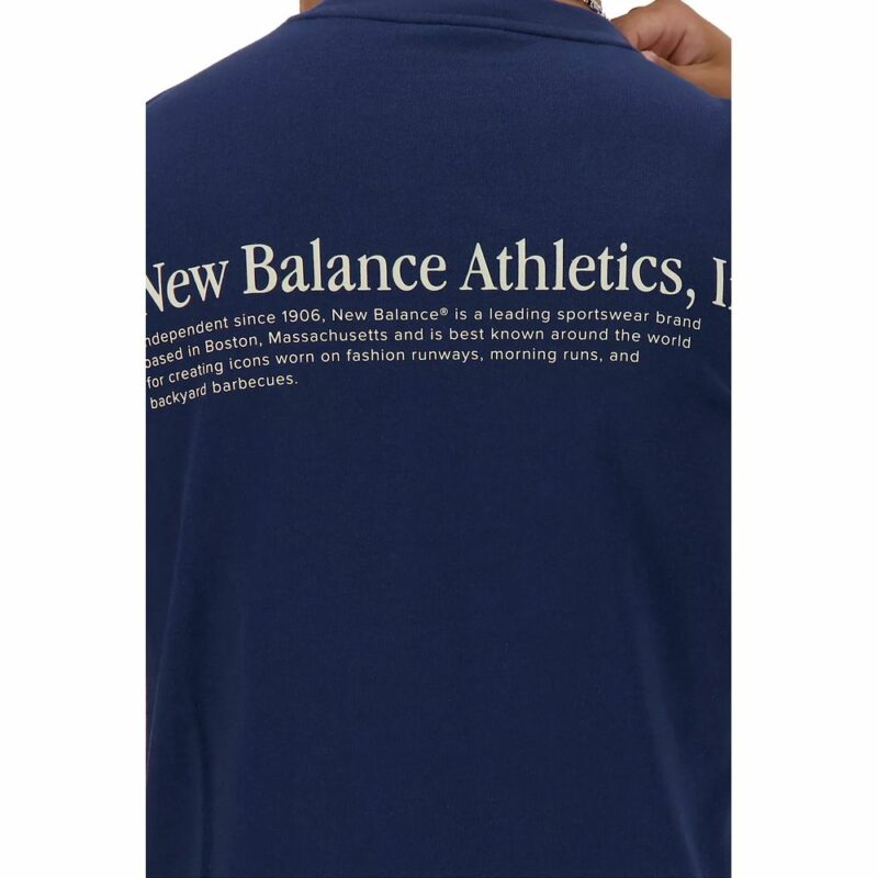 New Balance Blue Cotton T-Shirt - Image 4