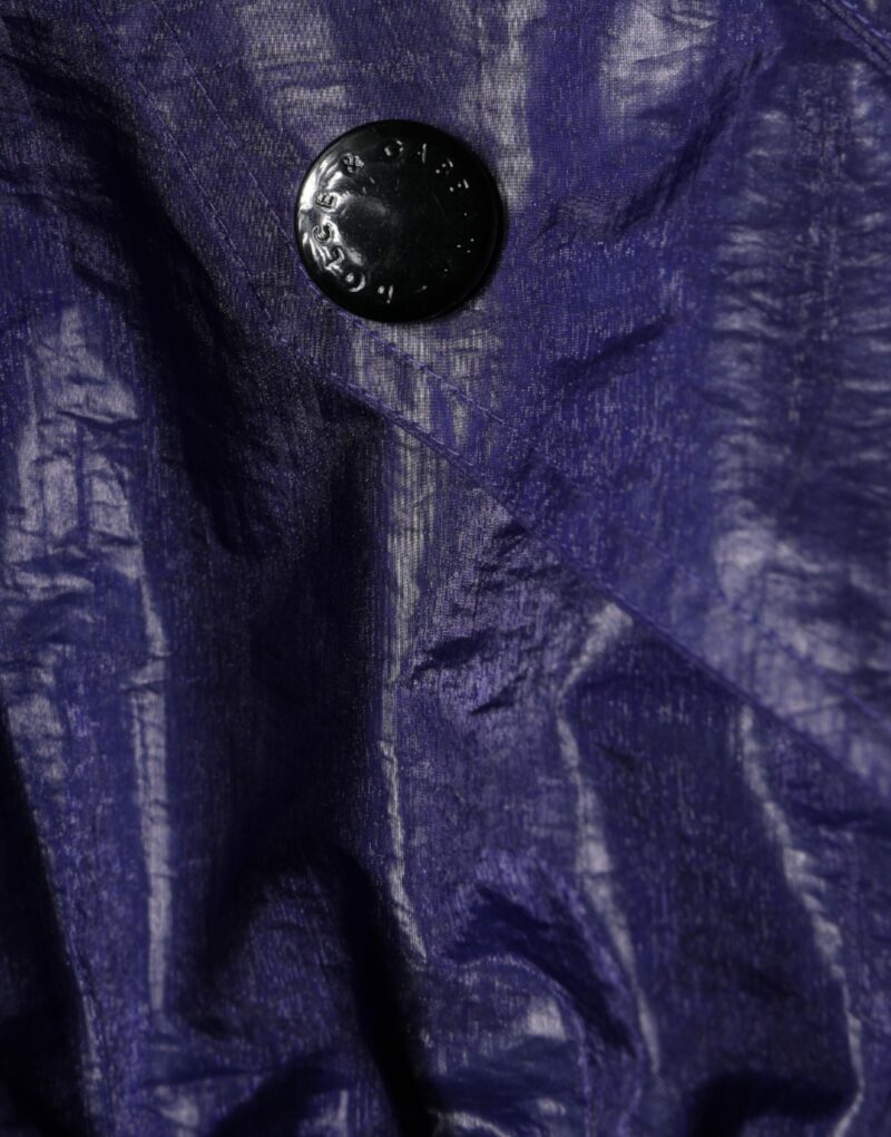 Dolce & Gabbana Blue Cotton Stretch Full Zip Bomber Jacket - Image 8