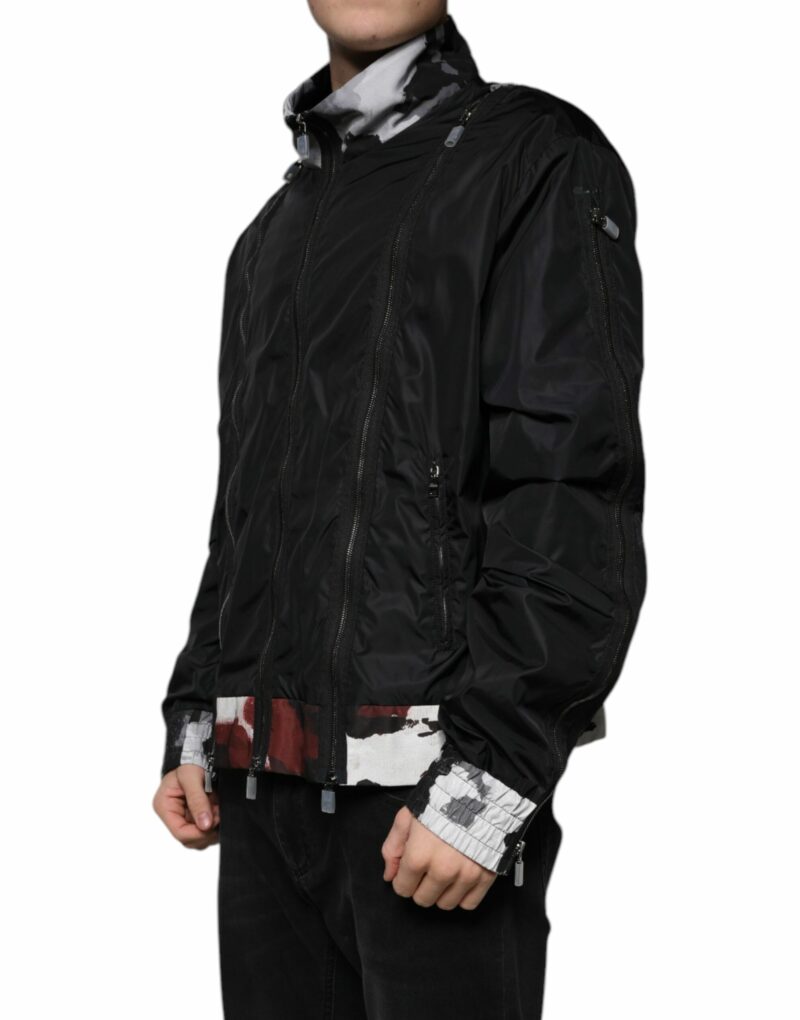 Dolce & Gabbana Black Nylon Full Zip Men Bomber Jacket - Image 3