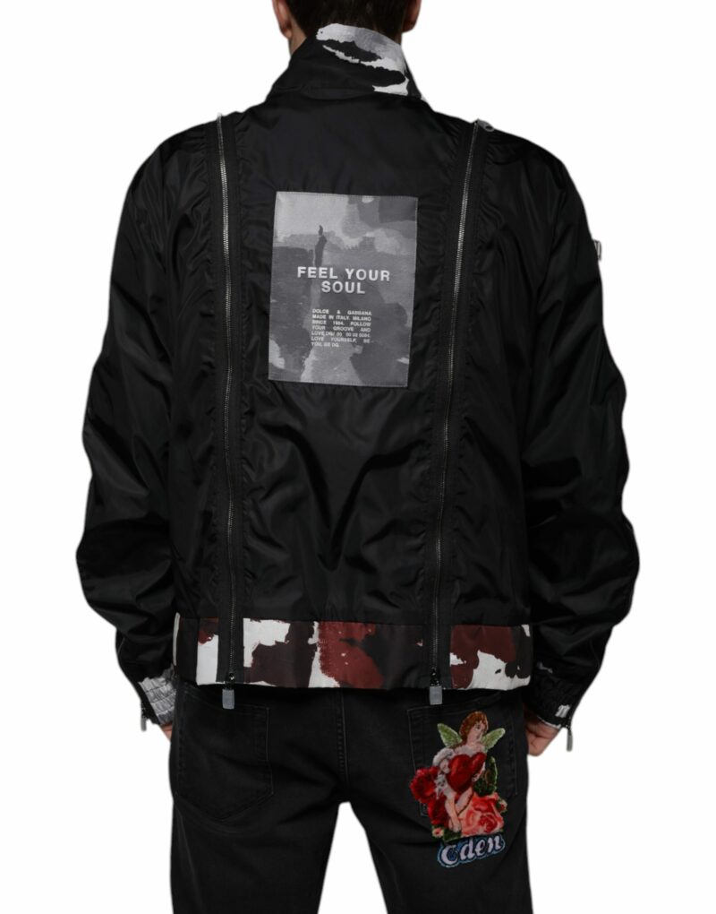 Dolce & Gabbana Black Nylon Full Zip Men Bomber Jacket - Image 4