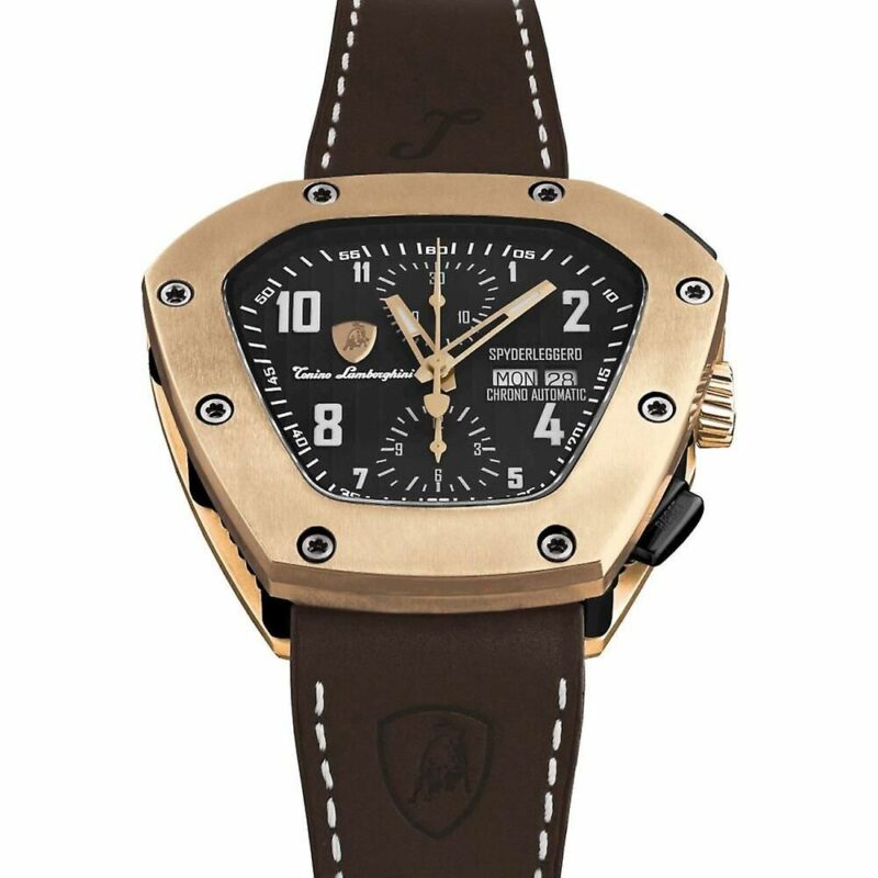 Lamborghini Black Leather Watch - Image 2
