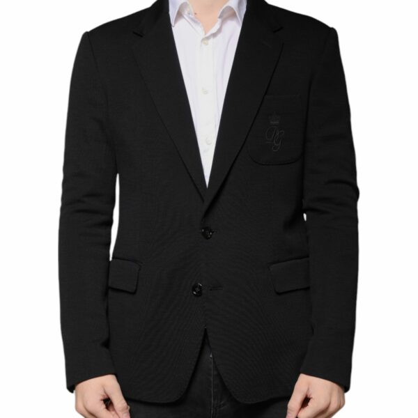 Dolce & Gabbana Black Wool Single Breasted Formal Blazer