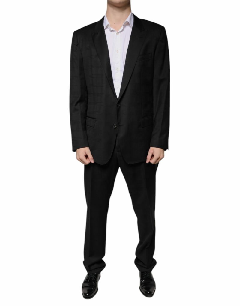 Dolce & Gabbana Black Wool Single Breasted Formal Suit - Image 2