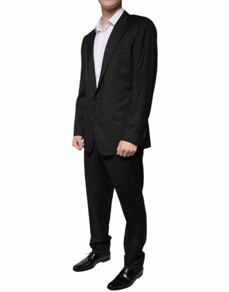 Dolce & Gabbana Black Wool Single Breasted Formal Suit - Image 3