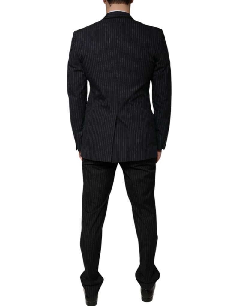 Dolce & Gabbana Black Stripe Single Breasted Formal Suit - Image 4