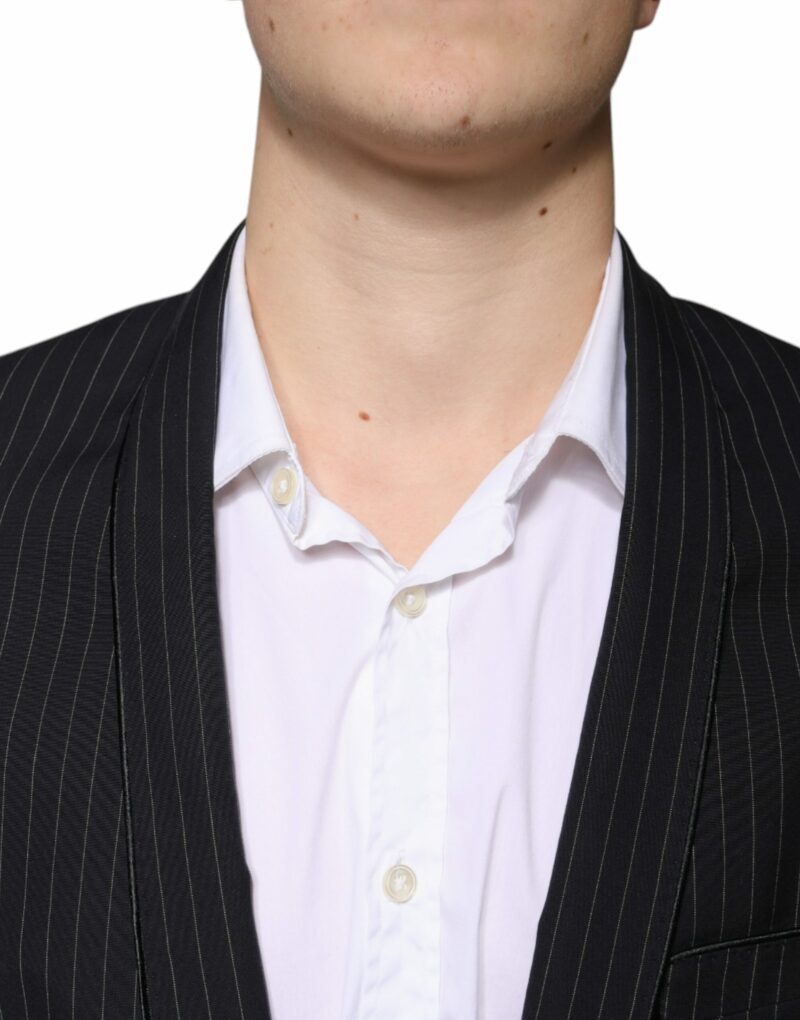 Dolce & Gabbana Black Stripe Single Breasted Formal Suit - Image 5