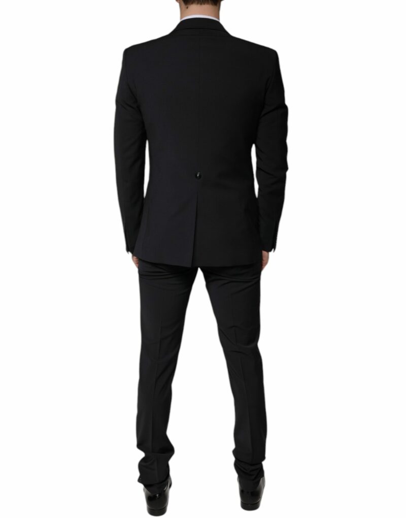 Dolce & Gabbana Black Wool MARTINI Formal 3 Piece Suit - Image 4