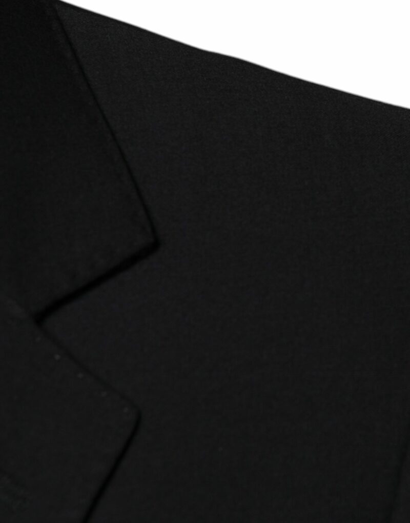 Dolce & Gabbana Black Wool MARTINI Formal 3 Piece Suit - Image 6