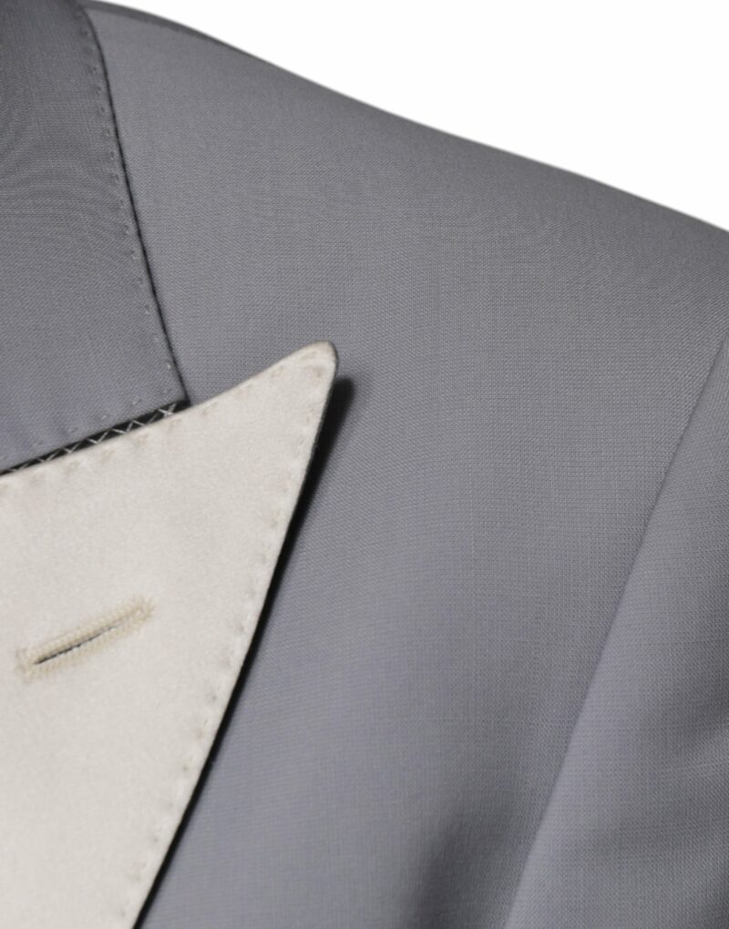 Dolce & Gabbana Gray Wool 3 Piece Slim Fit Formal Suit - Image 6