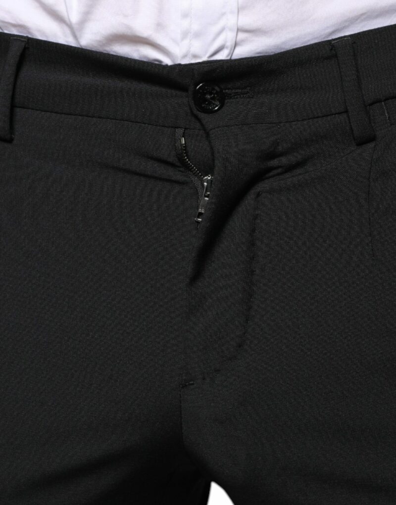 Dolce & Gabbana Black Wool 3 Piece Slim Fit Formal Men Suit - Image 7