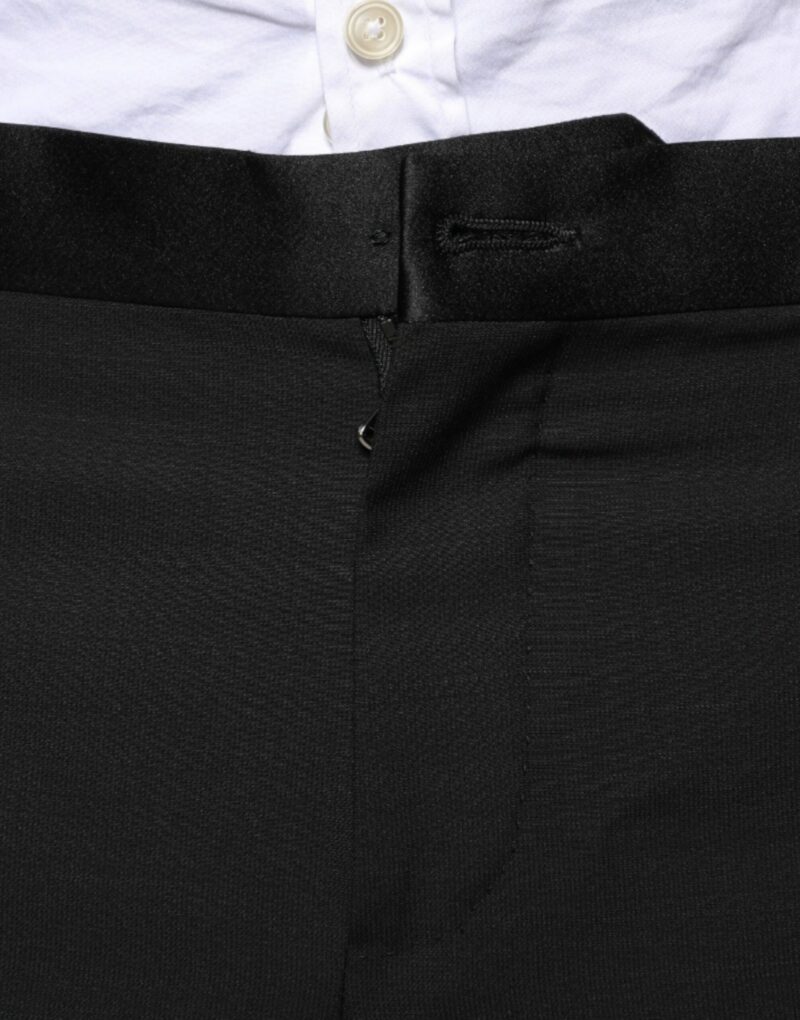 Dolce & Gabbana Black Wool 3 Piece Slim Fit Formal Suit - Image 7