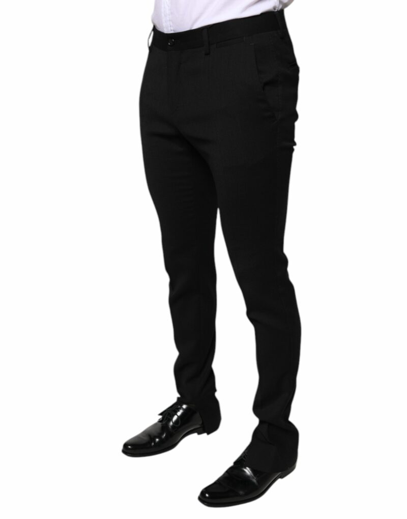 Dolce & Gabbana Black Wool Skinny Formal Dress Pants - Image 3