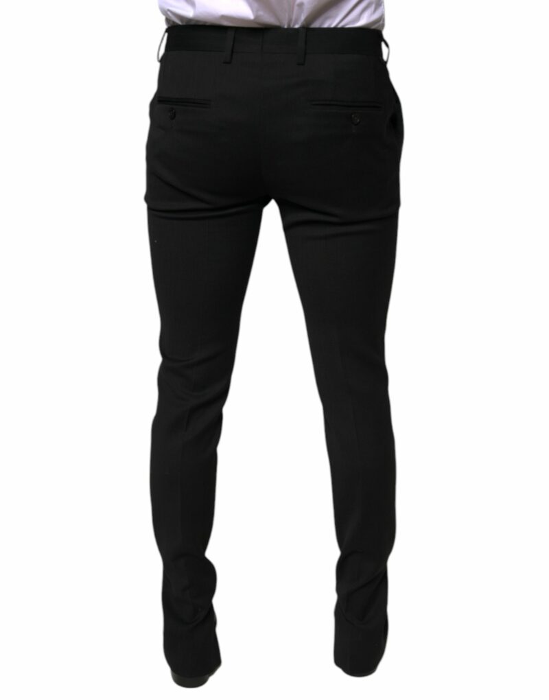 Dolce & Gabbana Black Wool Skinny Formal Dress Pants - Image 4