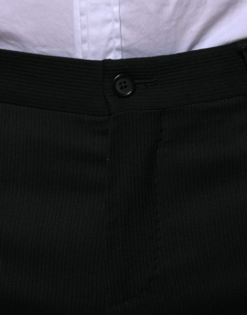 Dolce & Gabbana Black Wool Skinny Formal Dress Pants - Image 5