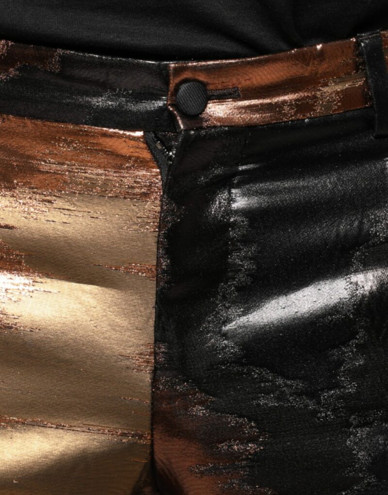 Dolce & Gabbana Multicolor Jacquard Skinny Men Pants - Image 5