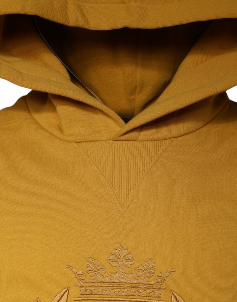 Dolce & Gabbana Mustard DG Hooded Men Sweatshirt Sweater - Image 3
