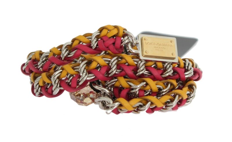 Dolce & Gabbana Elegant Multicolor Crystal-Embellished Belt - Image 7