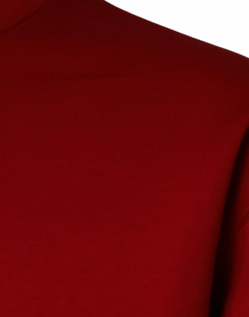 Dolce & Gabbana Maroon DG Logo Cotton Sweatshirt Sweater - Image 4