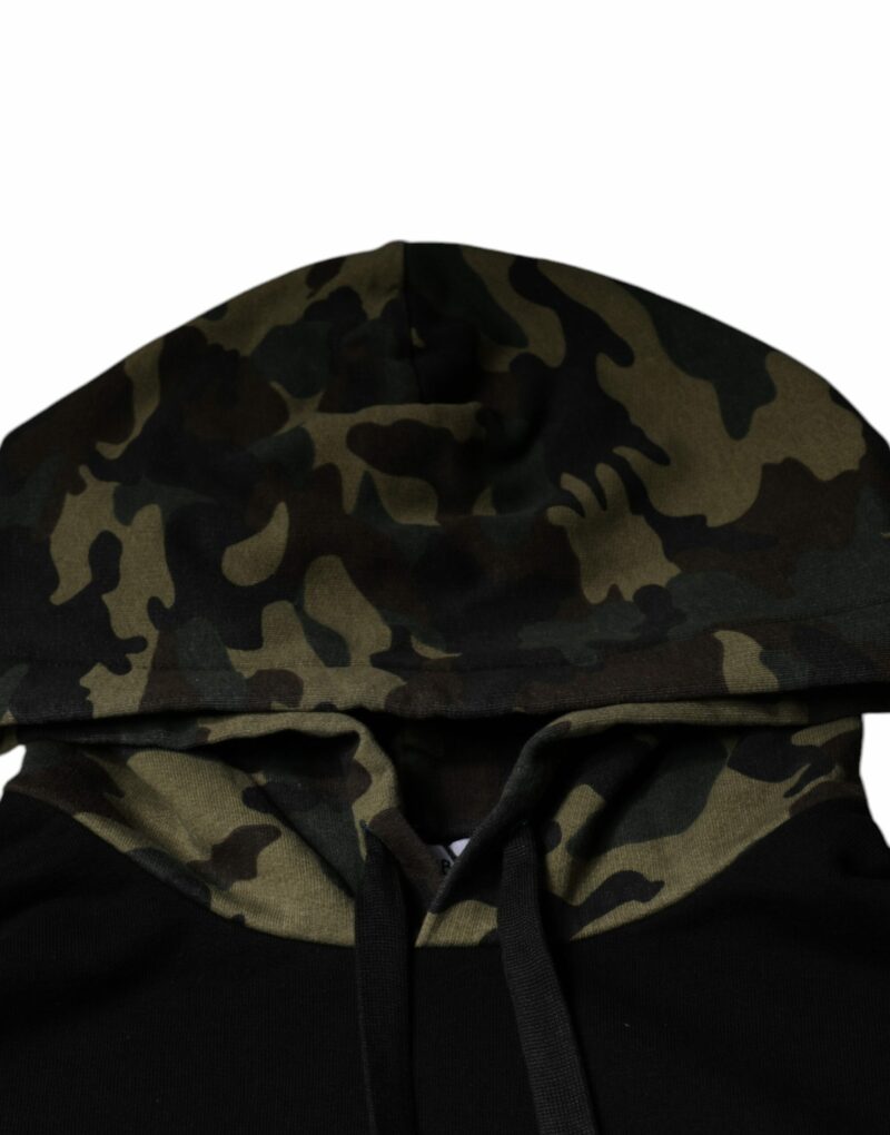 Dolce & Gabbana Black Camouflage Hooded Sweatshirt Sweater - Image 6