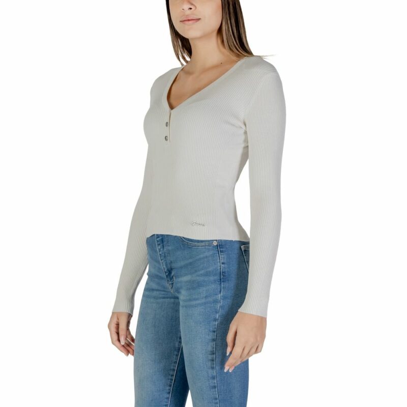 Guess Cream Viscose Tops & T-Shirt - Image 4