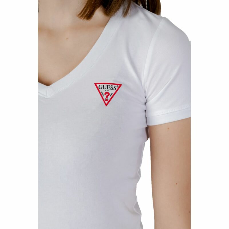 Guess White Cotton Tops & T-Shirt - Image 3