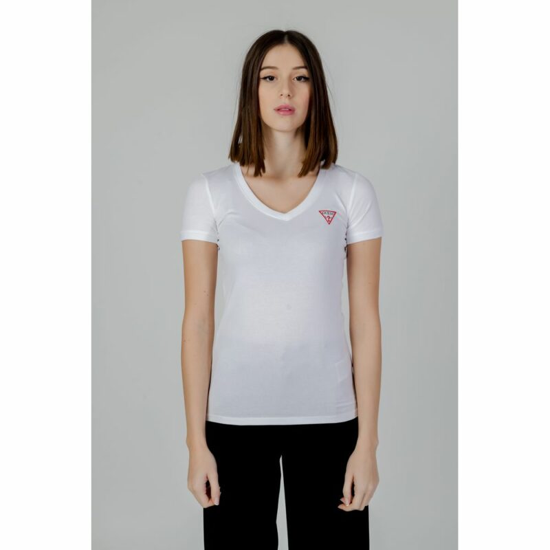 Guess White Cotton Tops & T-Shirt - Image 5