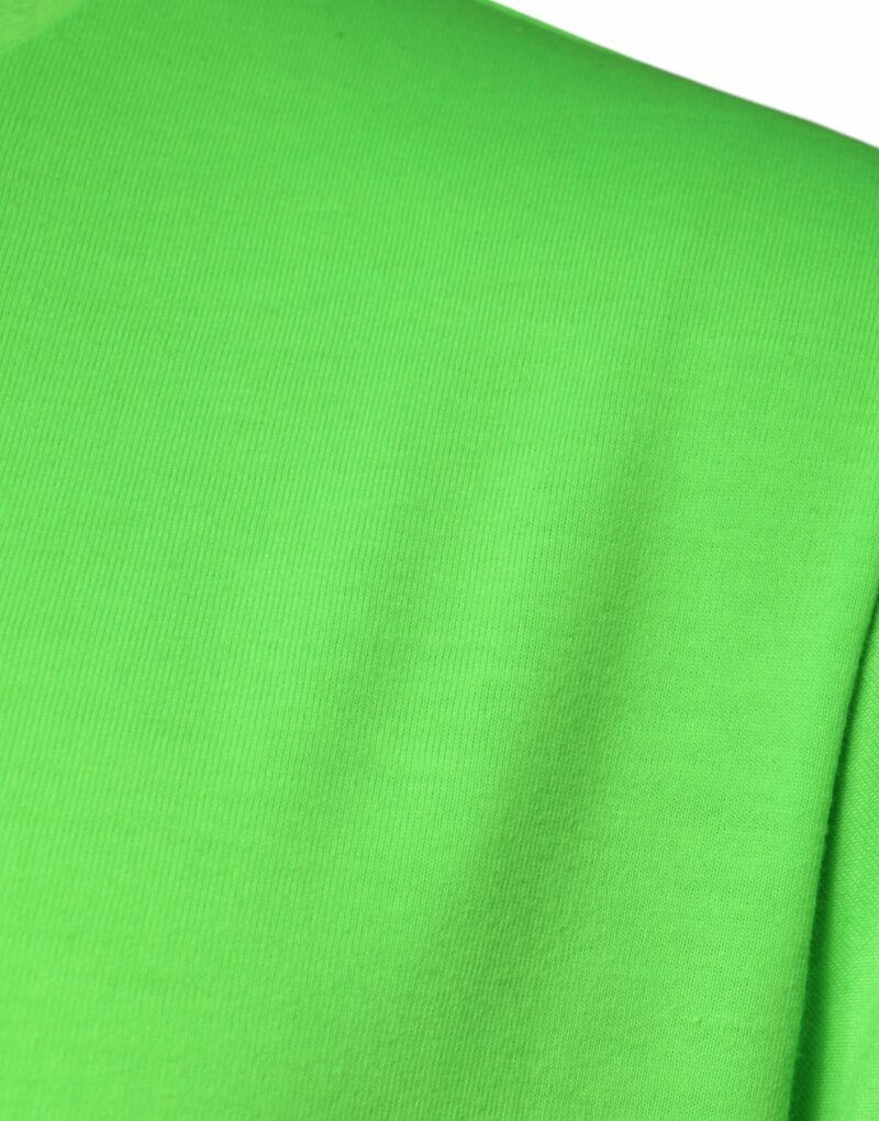 Dolce & Gabbana Green Logo Round Neck Short Sleeves T-shirt - Image 4
