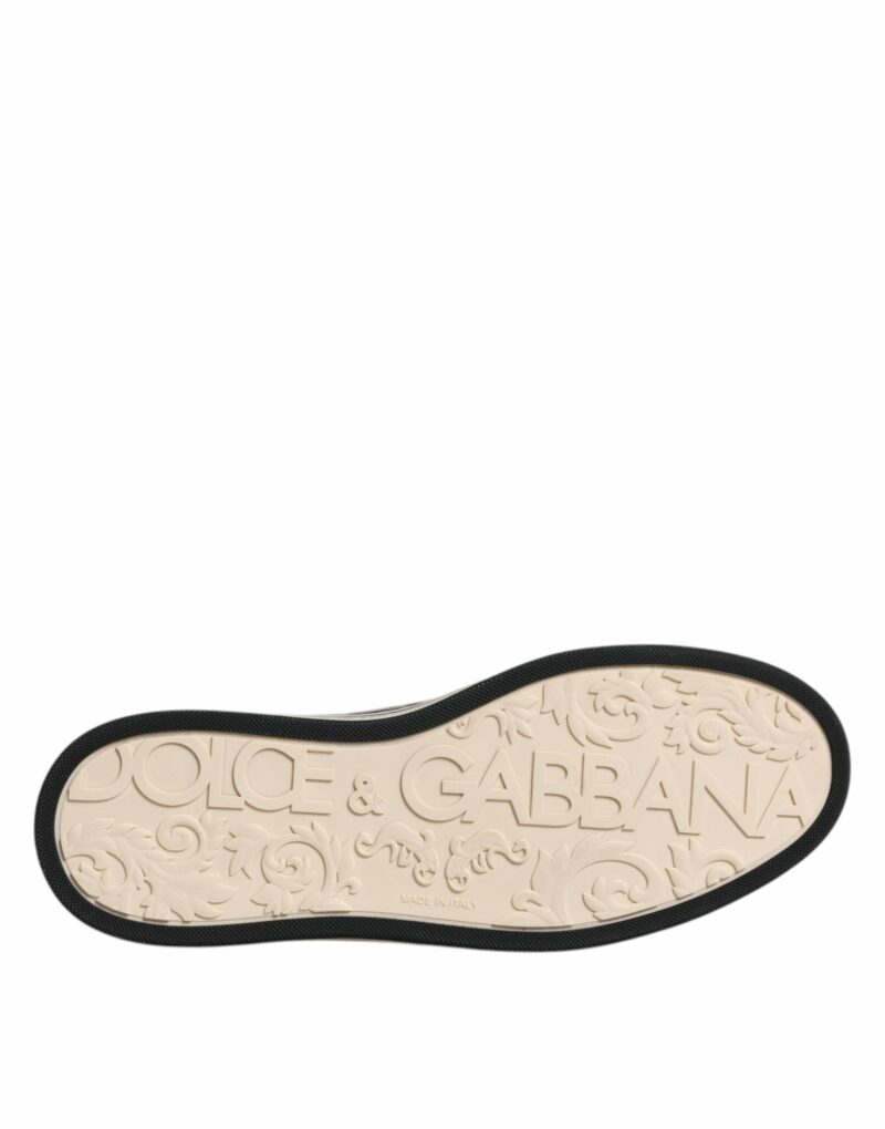 Dolce & Gabbana Black Leather Low Top Men Sneakers Shoes - Image 8