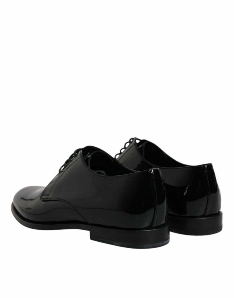 Dolce & Gabbana Black Patent Leather Derby Formal Dress Shoes - Image 5