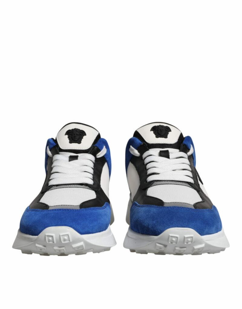 Versace Multicolor Canvas Quad Fabric Medusa Low Top Sneakers Shoes - Image 2
