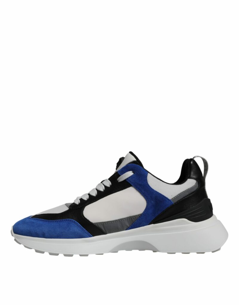 Versace Multicolor Canvas Quad Fabric Medusa Low Top Sneakers Shoes - Image 5