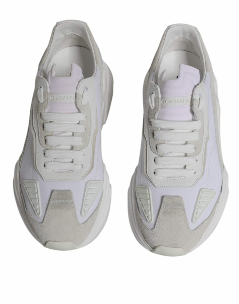 Dolce & Gabbana White Leather Daymaster Low Top Sneakers Shoes - Image 3
