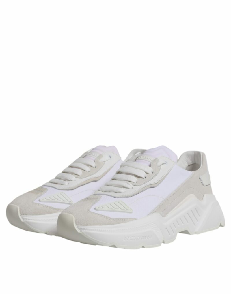 Dolce & Gabbana White Leather Daymaster Low Top Sneakers Shoes - Image 4