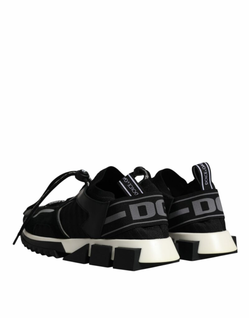 Dolce & Gabbana Black White Logo Sorrento Mens Sneakers Shoes - Image 5