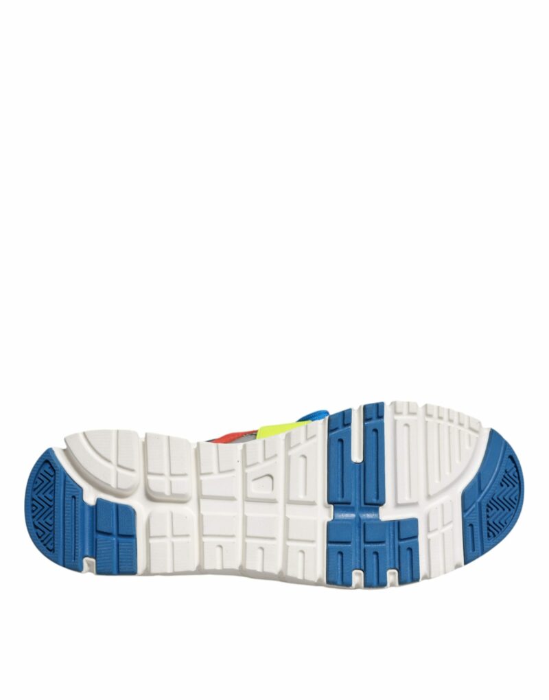 Dolce & Gabbana Multicolor Leather Suede Low Top Sneakers Shoes - Image 7