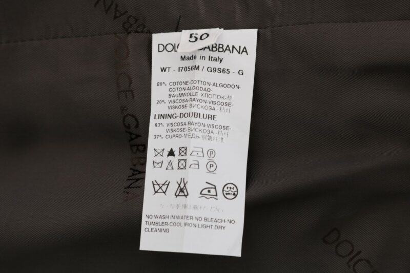 Dolce & Gabbana Elegant Striped Gray Waistcoat Vest - Image 7