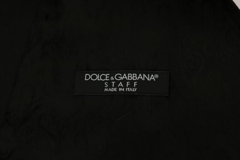 Dolce & Gabbana Sleek Black Single-Breasted Waistcoat - Image 4