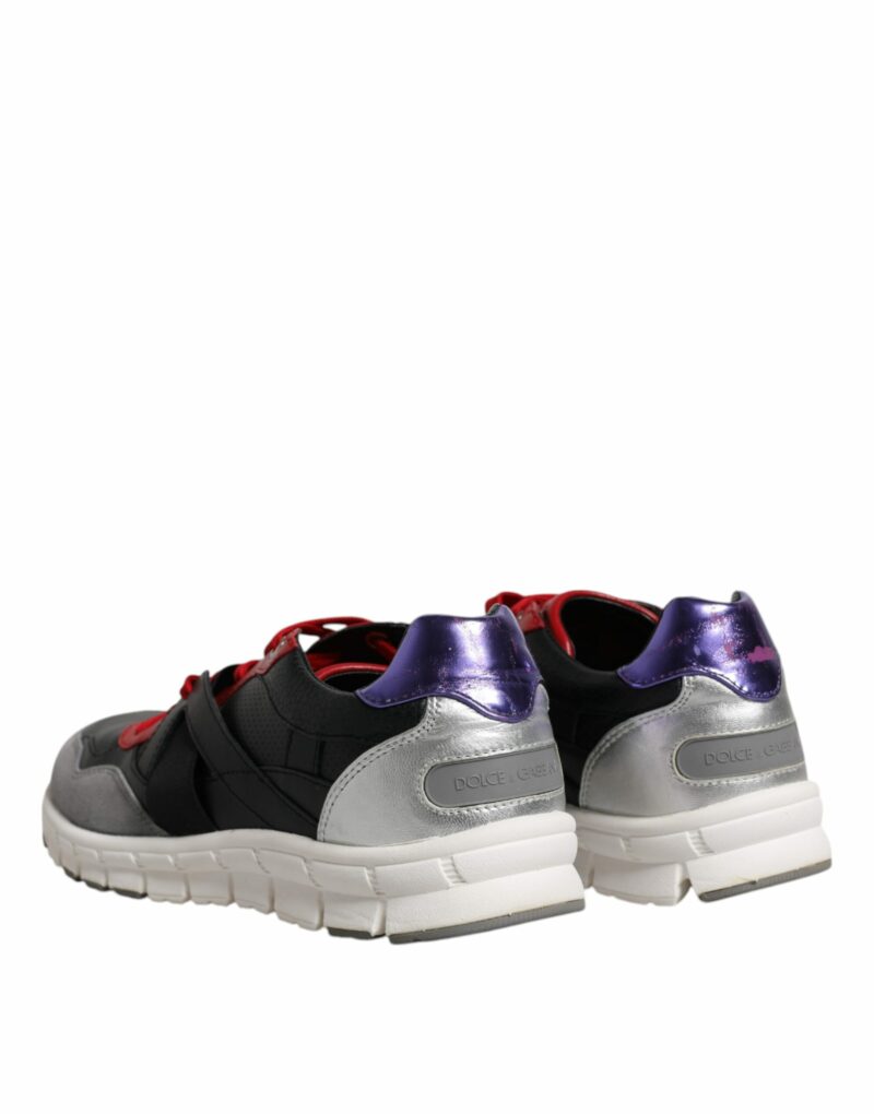 Dolce & Gabbana Multicolor Leather Suede Low Top Sneakers Shoes - Image 5