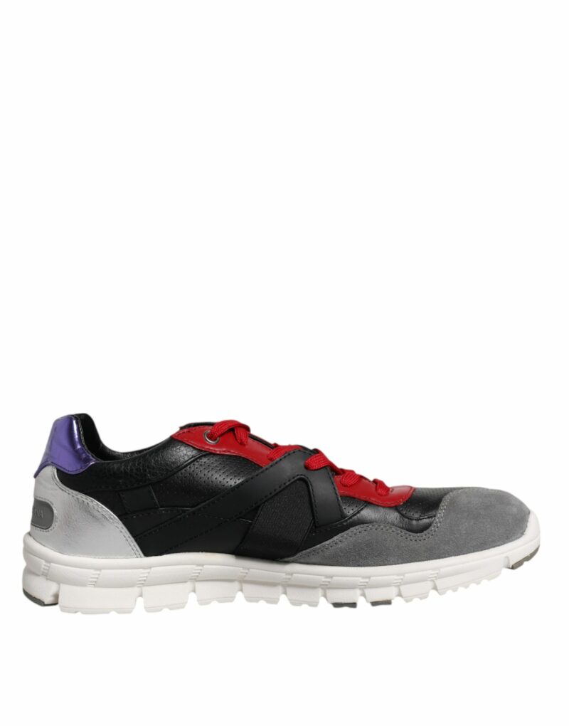 Dolce & Gabbana Multicolor Leather Suede Low Top Sneakers Shoes - Image 7