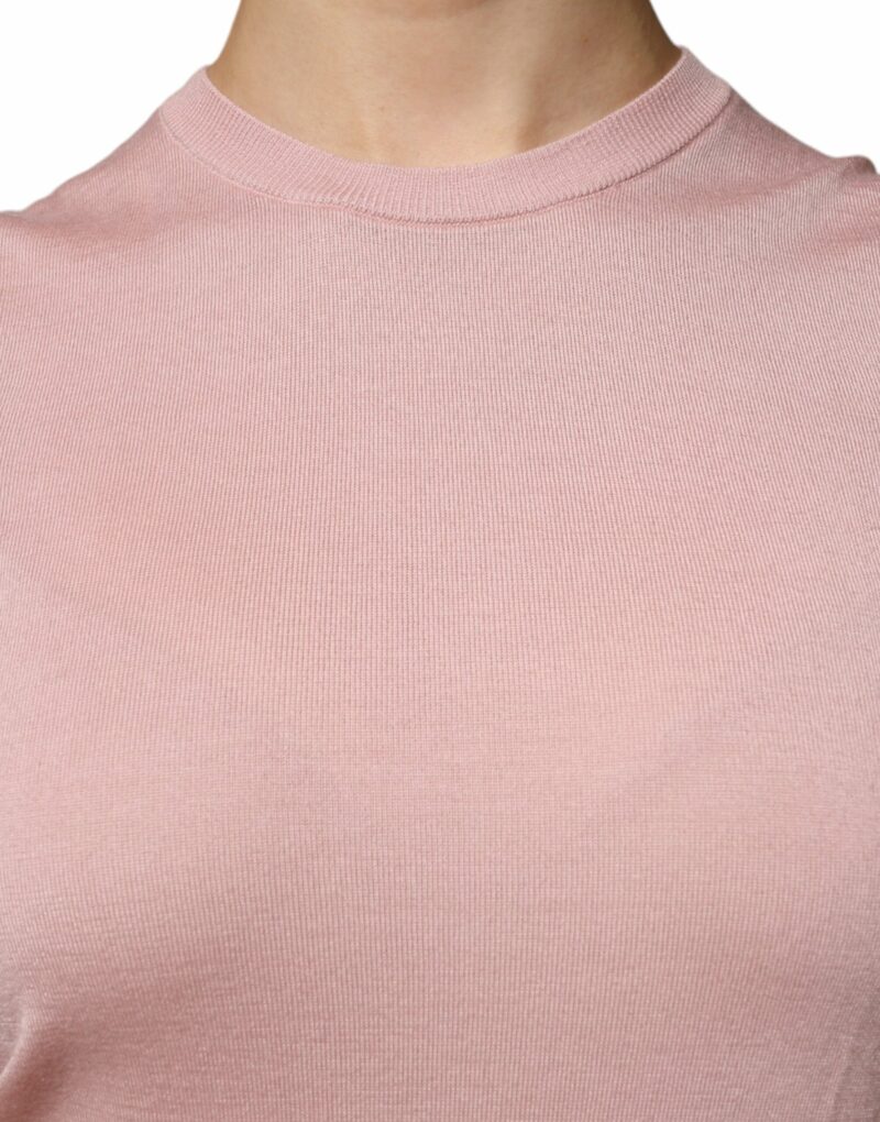 Dolce & Gabbana Pink Cashmere Knitted Sleeveless Tank Top - Image 5