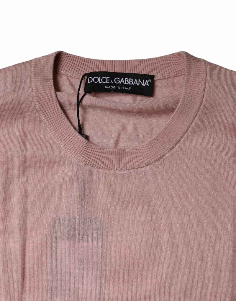 Dolce & Gabbana Pink Cashmere Knitted Sleeveless Tank Top - Image 7
