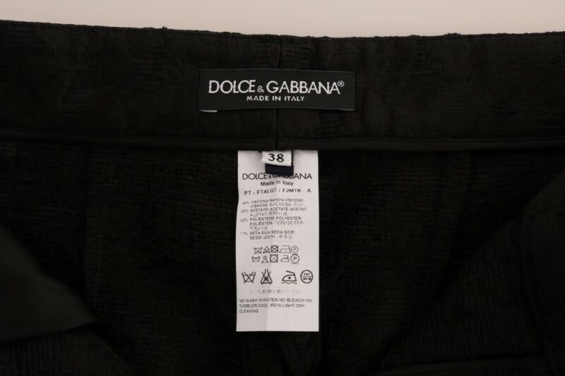 Dolce & Gabbana Elegant High Waist Capri Dress Pants - Image 6