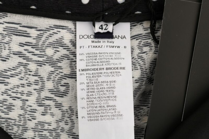 Dolce & Gabbana Elegant Polka Dot Embellished Trousers - Image 8
