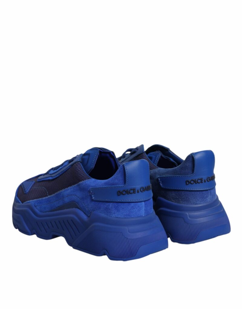 Dolce & Gabbana Blue Leather Daymaster Low Top Sneakers Shoes - Image 5