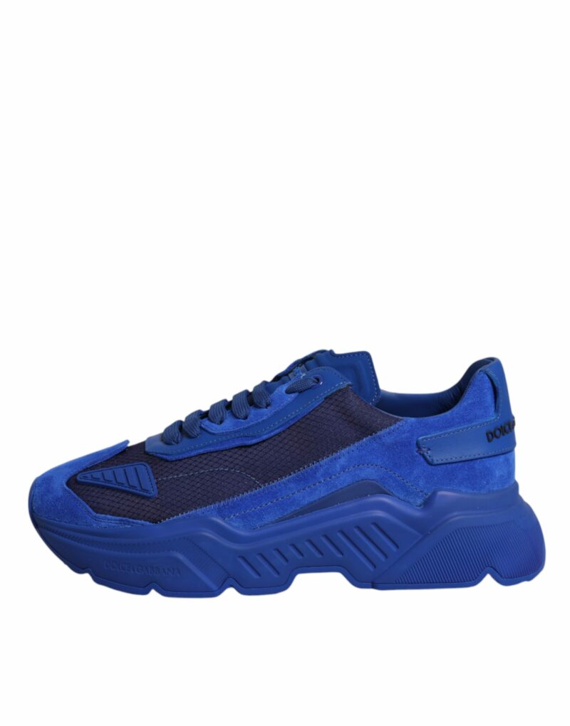Dolce & Gabbana Blue Leather Daymaster Low Top Sneakers Shoes - Image 6
